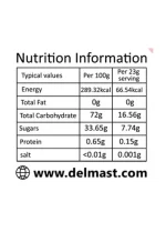 Delmast First-Class Rose Flower Jam Nutrition Facts