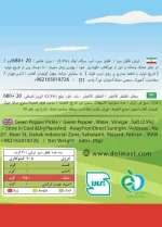Delmast Green Pepper Pickle Info