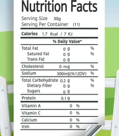 Mixed Salty Vegetable Pickle Nutrition