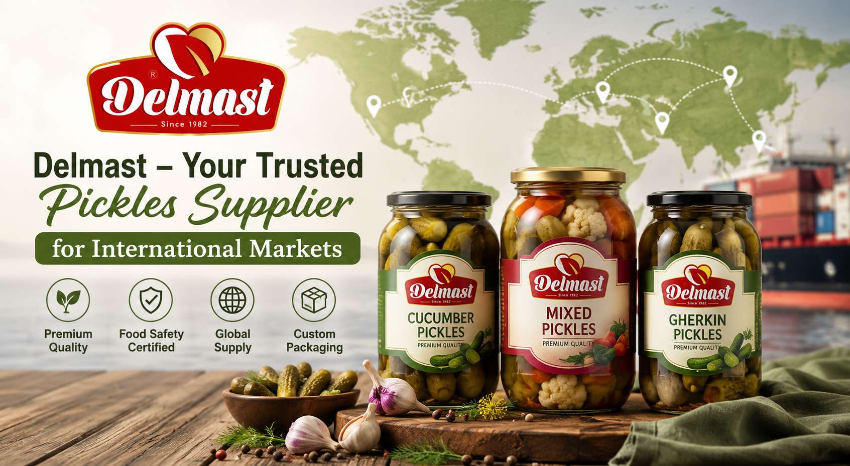 Delmast – Your Trusted Pickles Supplier for International Markets