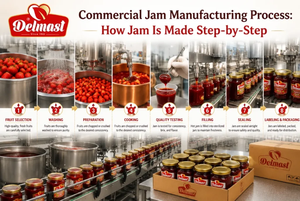 How Jam Is Made (Commercial Production): From Fresh Fruit to Finished Jars