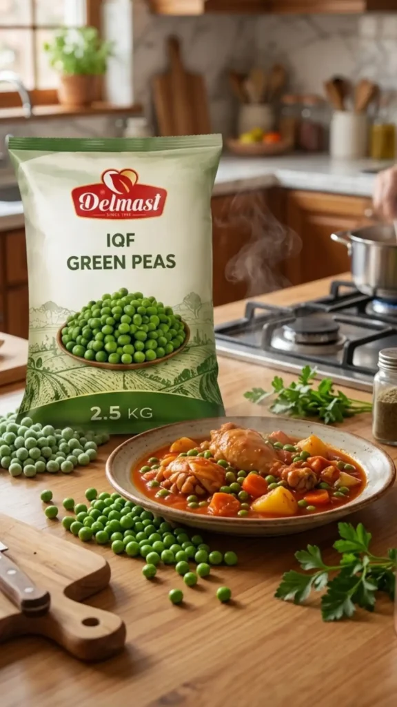 Premium IQF Green Peas: Farm-Fresh Quality for Wholesale & Export