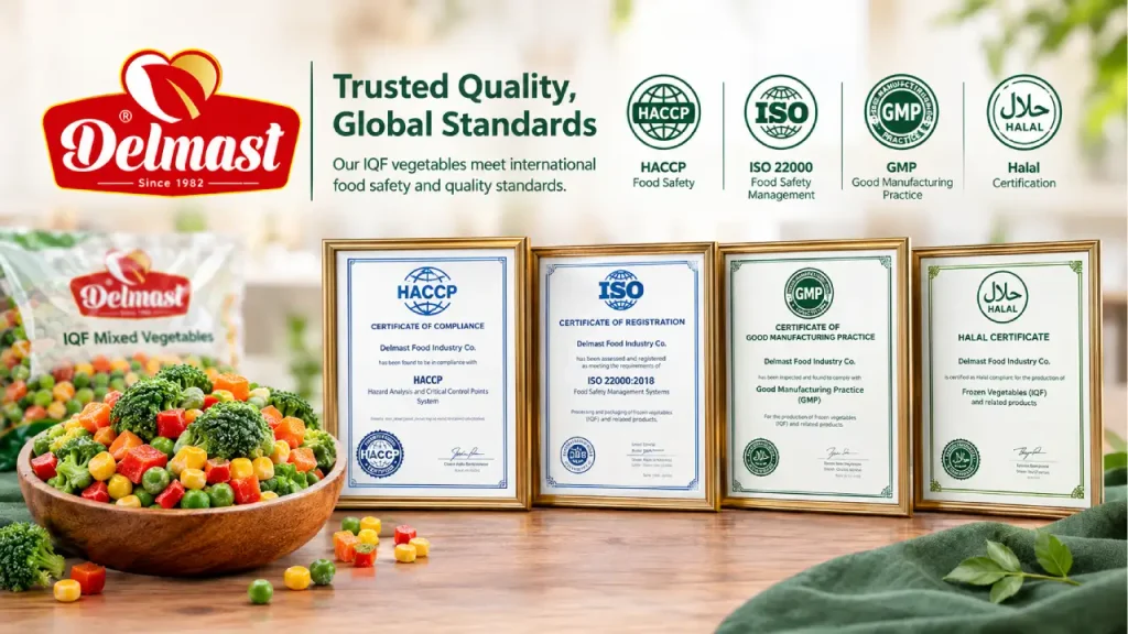 What Certifications Should an IQF Vegetable Supplier Have?