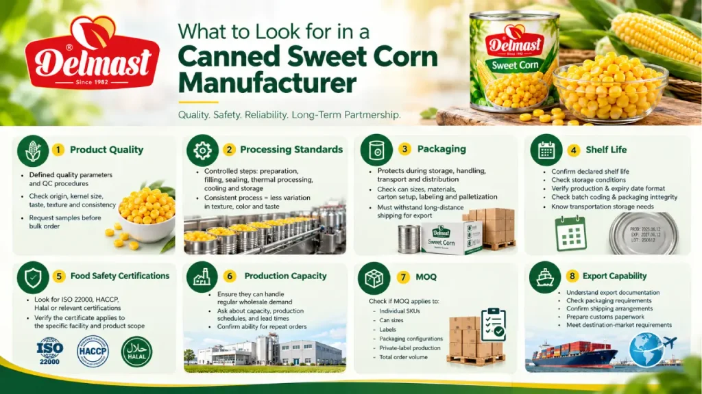 What to Look for in a Canned Sweet Corn Manufacturer