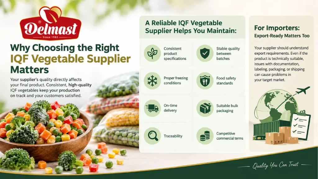 Why Choosing the Right IQF Vegetable Supplier Matters
