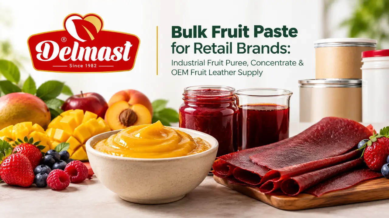 Bulk Fruit Paste for Retail Brands: Industrial Fruit Puree, Concentrate & OEM Fruit Leather Supply