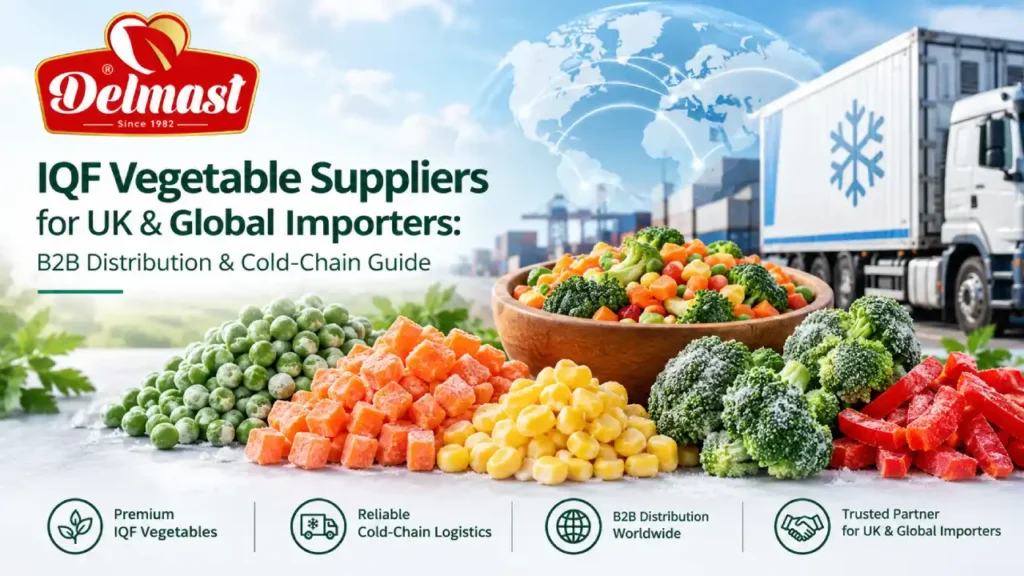 IQF Vegetable Suppliers for UK & Global Importers: B2B Distribution & Cold-Chain Guide