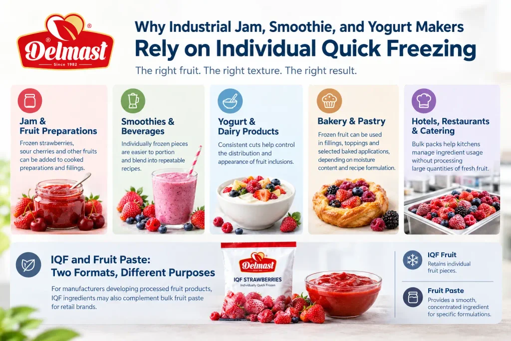 Why Industrial Jam, Smoothie, and Yogurt Makers Rely on Individual Quick Freezing
