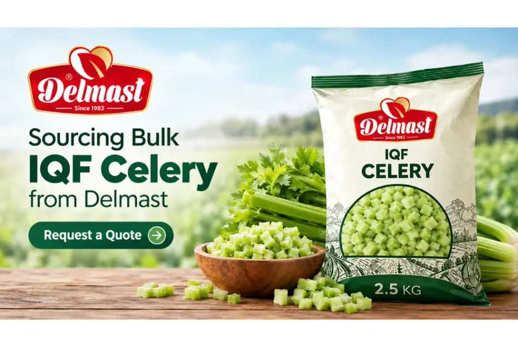 Sourcing Bulk IQF Celery from Delmast (Request a Quote)