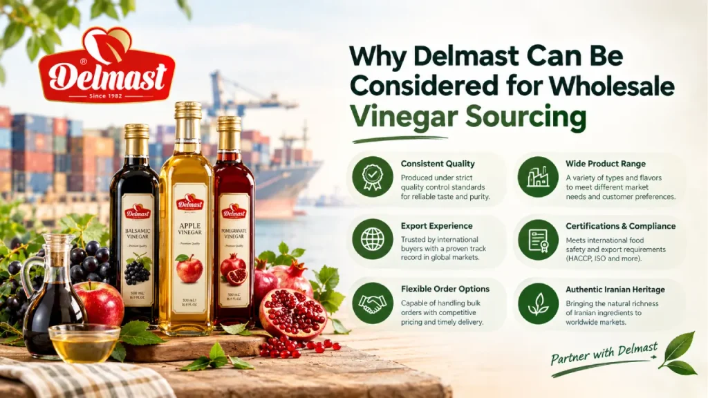 Why Delmast Can Be Considered for Wholesale Vinegar Sourcing